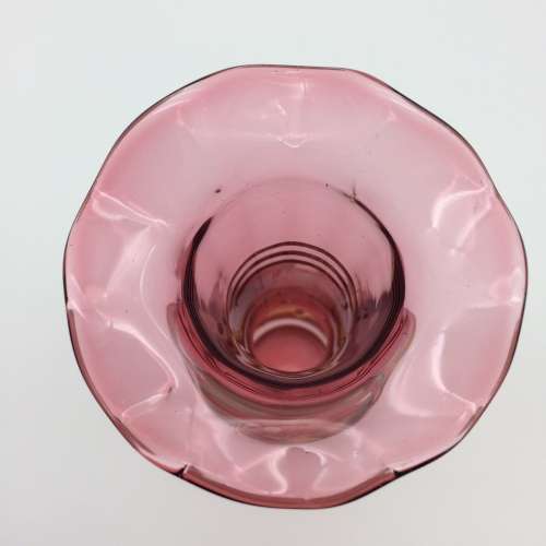 Vintage `Bohemia` Cranberry Glass Vase