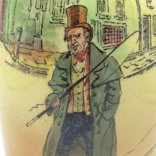 Large Royal Doulton `Dickens Ware` Vase (Barkis)