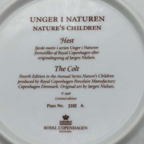 Royal Copenhagen `Nature`s Children`Plate