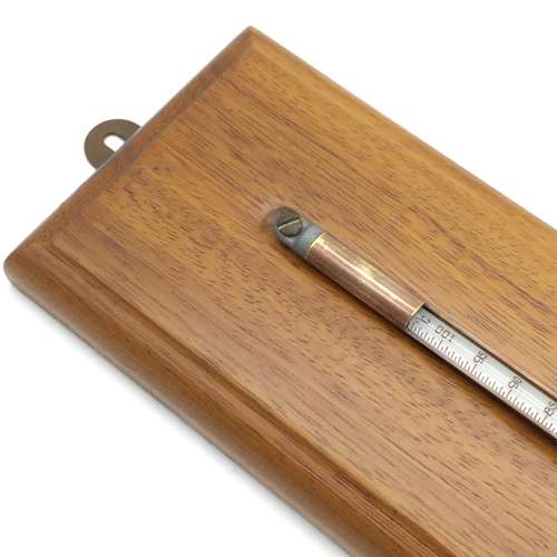 Large Wooden Vintage Wall Thermometer
