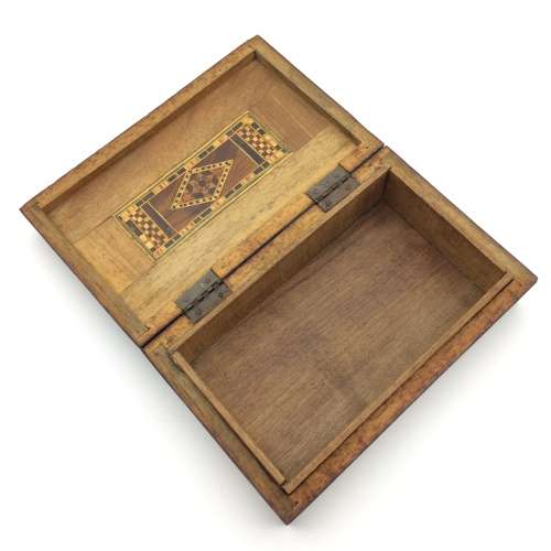 Lovely Vintage Marquetry Wooden Mosaic Inlaid Box