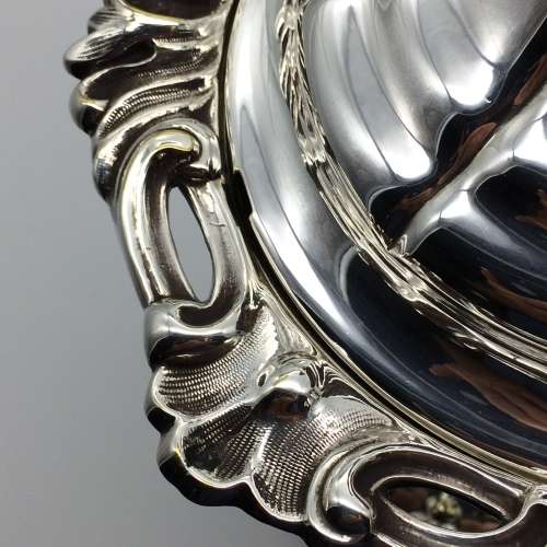 Rare Victorian Silver-Plated Caviar Stand and Cover