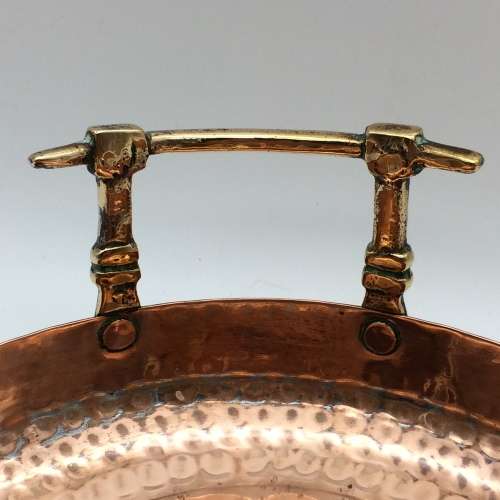Vintage `HATTI` Copper Bowl with Brass Handles