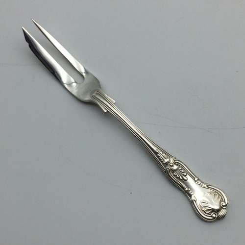 Six Silver-Plated `Kings Pattern` Cake Forks and Spoon