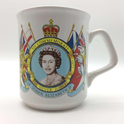 Three Collectable `Queen Elizabeth II` Commemorative Mugs