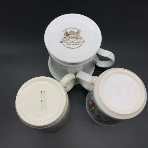 Three Collectable `Queen Elizabeth II` Commemorative Mugs