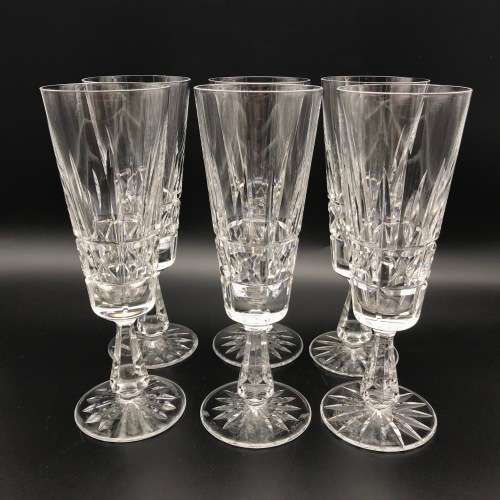 Set of Six Waterford `KYLEMORE` Champagne Flutes