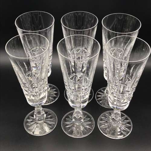 Set of Six Waterford `KYLEMORE` Champagne Flutes