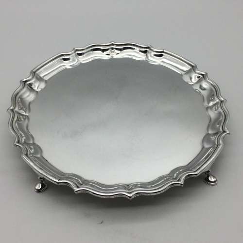Antique Silver-Plated Salver or Cocktail Tray (Barker Brothers)