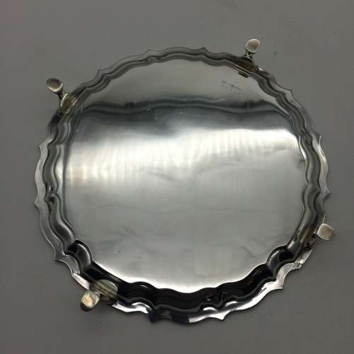 Antique Silver-Plated Salver or Cocktail Tray (Barker Brothers)
