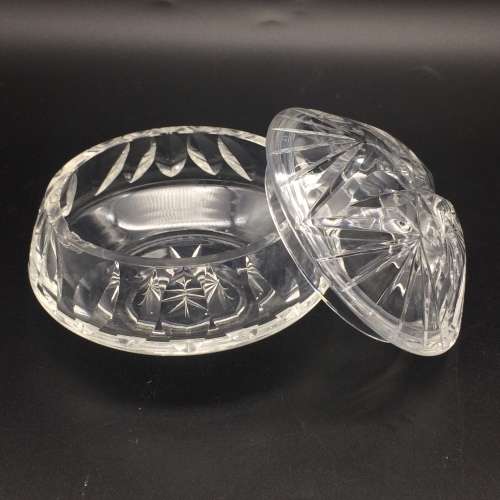 Lovely Crystal Vintage Trinket Bowls and Lids