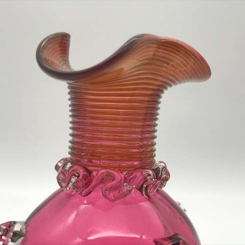Antique `Cranberry Glass` Vase