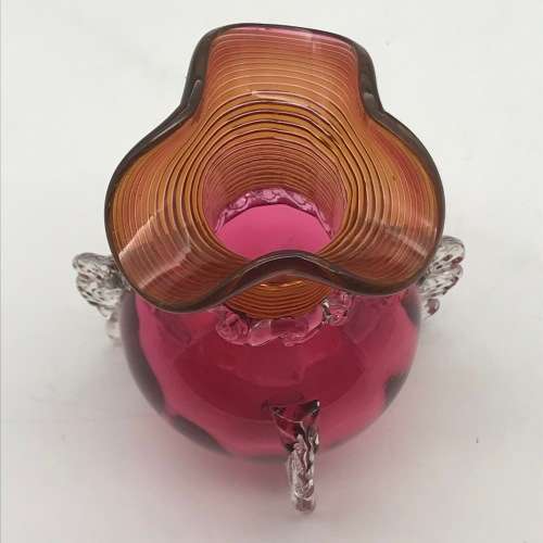 Antique `Cranberry Glass` Vase