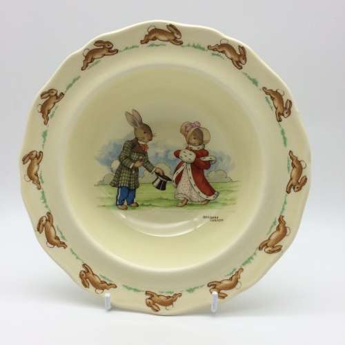 `Barbara Vernon` Signed Royal Doulton `Bunnykins` Baby Bowl