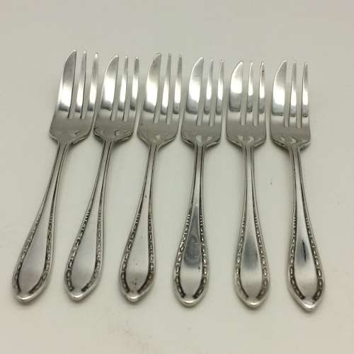 Boxed Silver-Plated Cake Forks