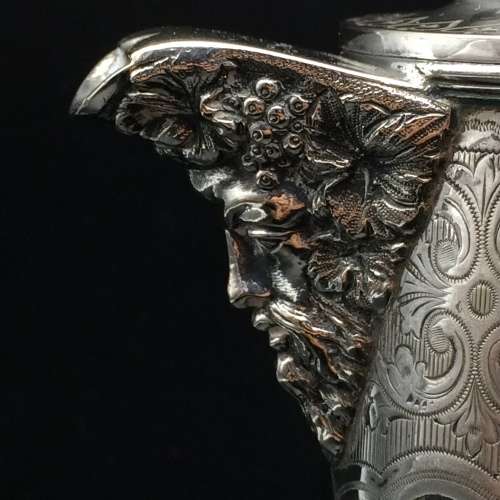 Victorian Cut Crystal and Silver Plated Claret Jug