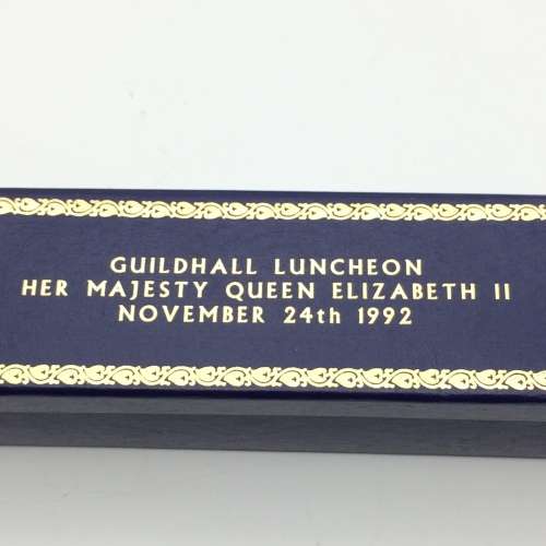 Rare Royal Guildhall Banquet Silk Menu (Boxed)