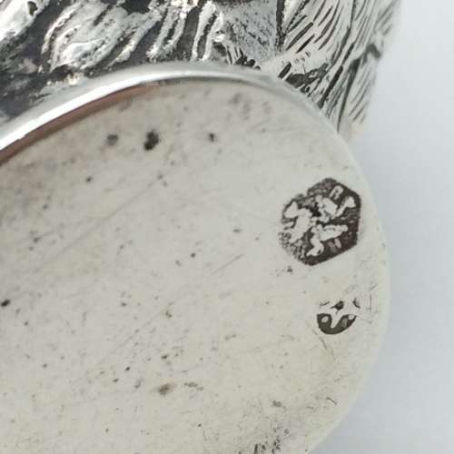 Amazing Pair of Solid Silver `Bird` Salt and Pepper Shakers
