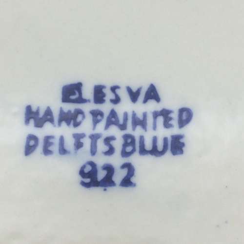 Cute `Delft Blue Pigs` Salt and Pepper Pots on Stand