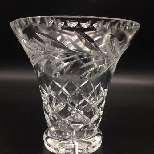Good Quality `Rose-Cut` Crystal Vase