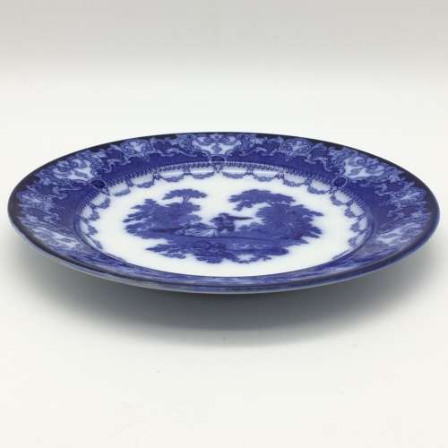 Antique `Doulton Burslem` (Watteau) Blue and White Plate