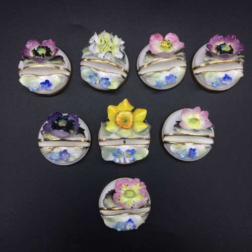 `Royal Crown Derby` (Flower) Name Card Holders