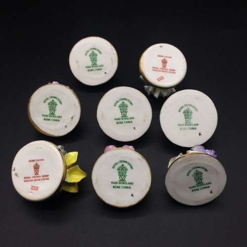 `Royal Crown Derby` (Flower) Name Card Holders