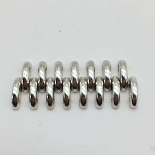 Impressive Vintage `Danish` Wide Silver Bracelet (1950`s)