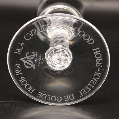 Scarce `Castle of Good Hope VOC` Crystal Wine Glass