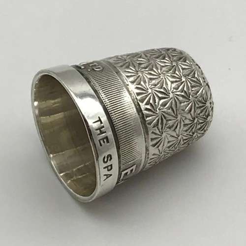 Unusual Sterling Silver `Advertising` Thimble
