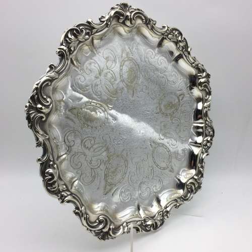 Victorian Silver-Plated Ornate Tray