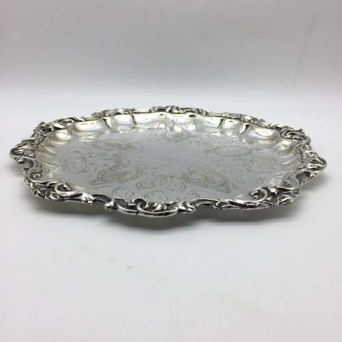 Victorian Silver-Plated Ornate Tray