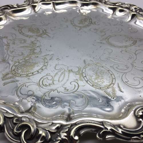 Victorian Silver-Plated Ornate Tray