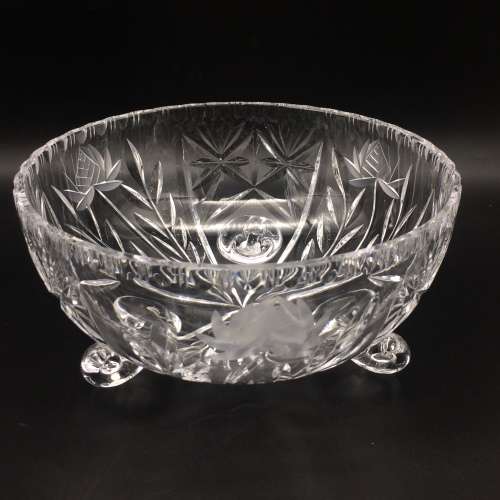 Lovely Large Rose-Cut Crystal Bowl
