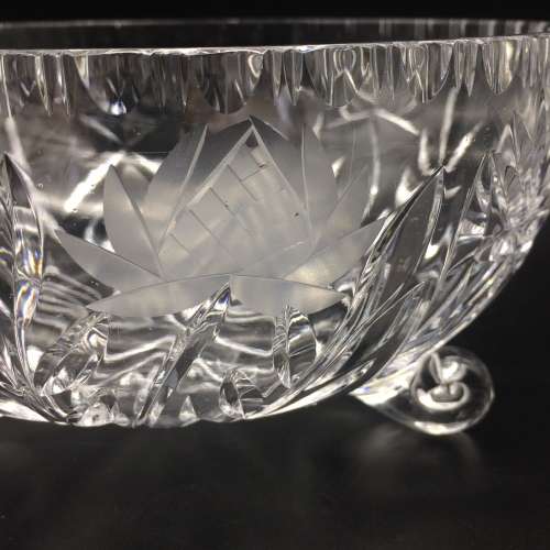 Lovely Large Rose-Cut Crystal Bowl