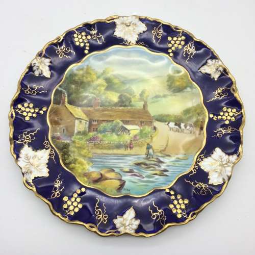 `Royal Crown Derby` Signed Cabinet Plate