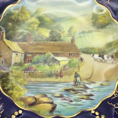 `Royal Crown Derby` Signed Cabinet Plate