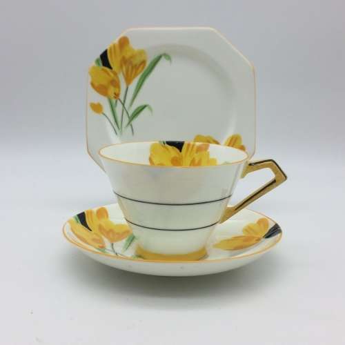 1930`s Art Deco `Paragon` China Tea Trio