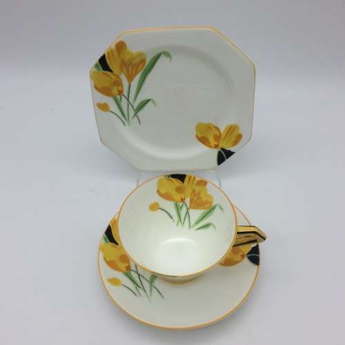 1930`s Art Deco `Paragon` China Tea Trio