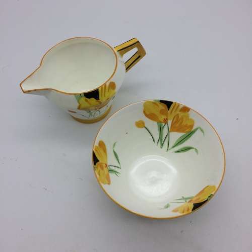 1930`s Art Deco `Paragon` Milk Jug and Sugar Bowl