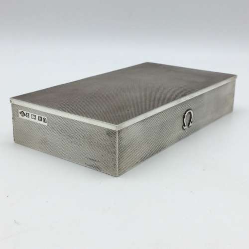 Scarce Solid Silver `Omega Watch Box` (1950`s)