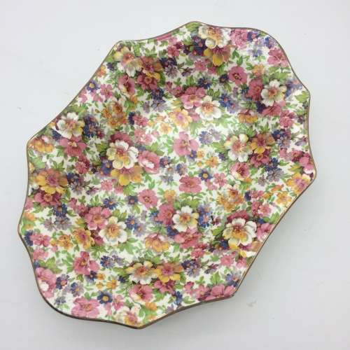 Large Vintage `James Kent - Old Foley` Chintz Dish (DuBarry)