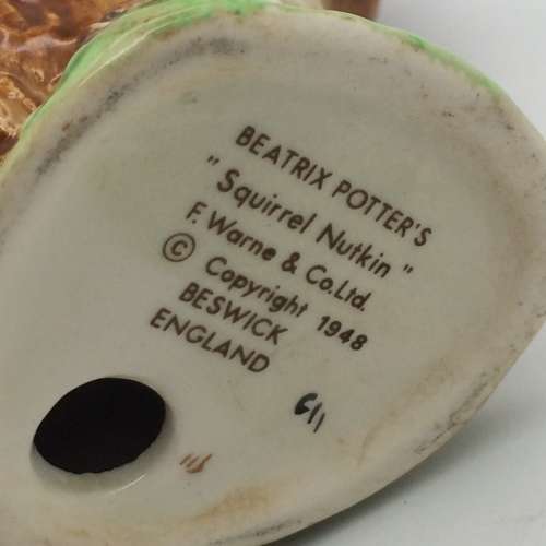 Beatrix Potter `Squirrel Nutkin` Beswick Figure