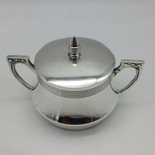 Antique Arts and Crafts/Art Nouveau Silver-Plated Bachelor Tea Set
