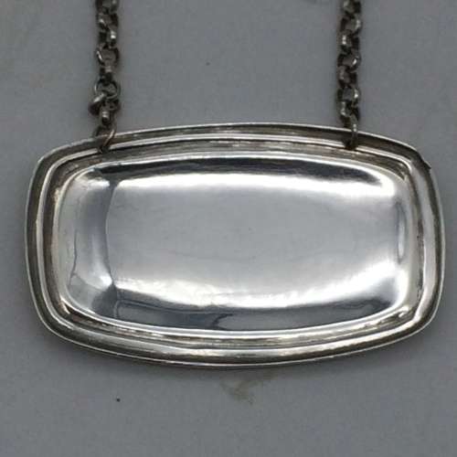 Vintage Solid Silver `WHISKY` Decanter Label