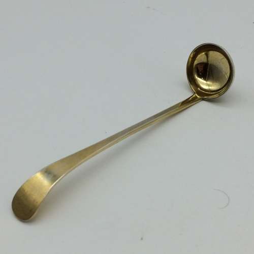 Solid Silver Small German Antique Gilt Ladle