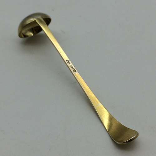 Solid Silver Small German Antique Gilt Ladle
