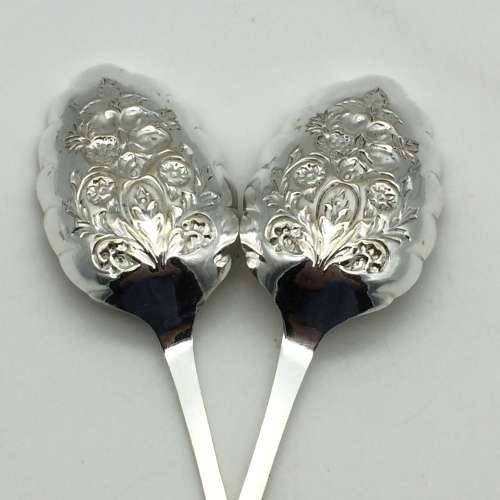 Beautiful Silver-Plated Vintage Berry Spoons