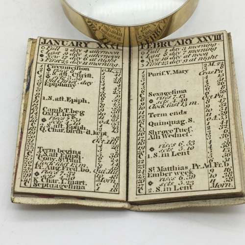 Very Rare Miniature `1799 London Almanac` (George III)