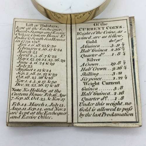 Very Rare Miniature `1799 London Almanac` (George III)